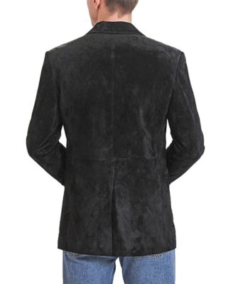 Men Cliff Classic Two-Button Suede Leather Blazer