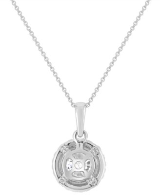 Certified Lab Grown Diamond Halo 18" Pendant Necklace (2 ct. t.w.) in 14k Gold