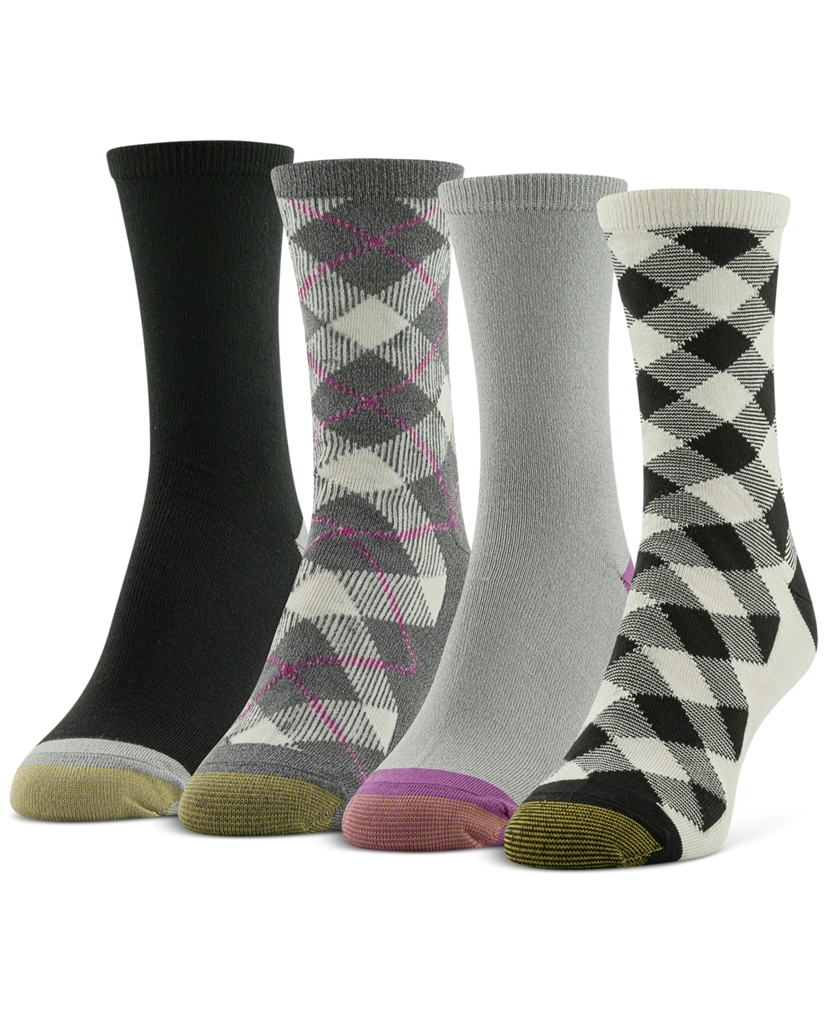 Women's 4-Pk. Checkmate Midi Socks - Asst