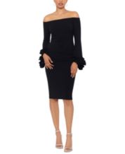 Macy's black off the shoulder dress top