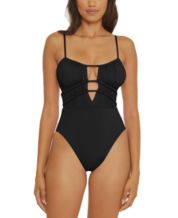 Black swimming costume with shorts cheap