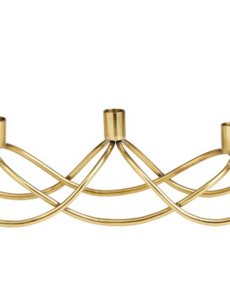 The Novogratz Stainless Steel 5 Candle Candelabra, 18" x 5" x 4"