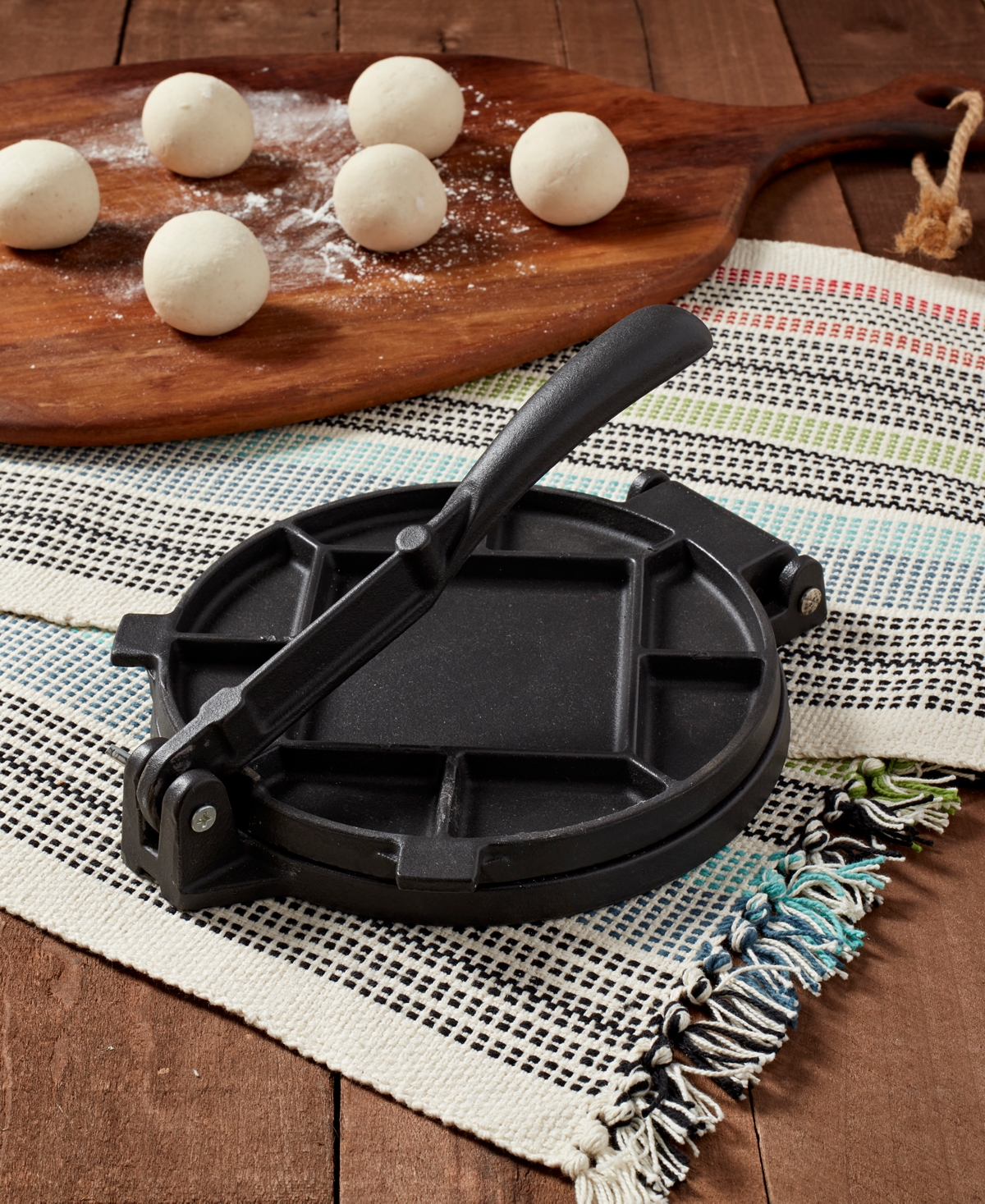 INFUSE LATIN CAST IRON 7.25" TORTILLA PRESS 