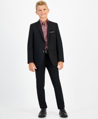 Michael Kors Kids' Big Boys Slim Fit Stretch Suit Separates In Black