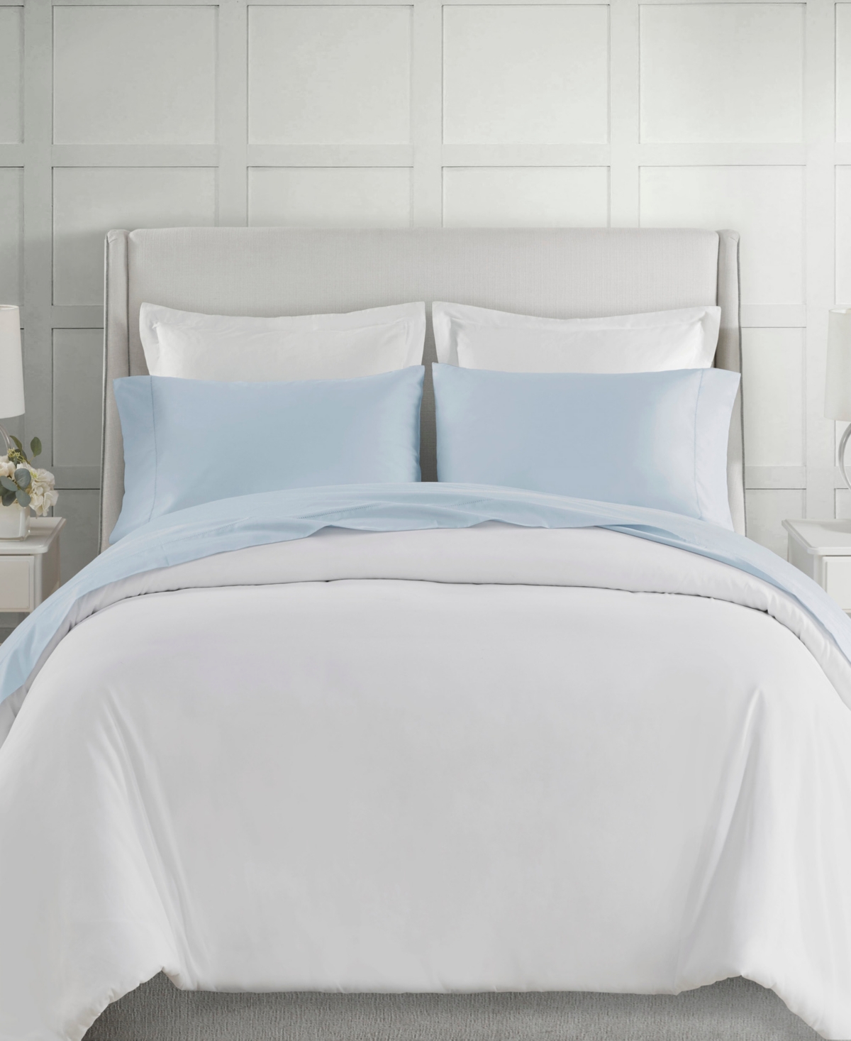 Madison Park 500-thread Count Egyptian Cotton Deep Pocket 4-piece Sheet Set, Queen In Blue
