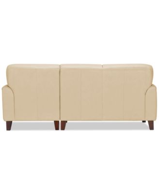 Ashlinn 86" 2-Pc. Pastel Leather Sectional