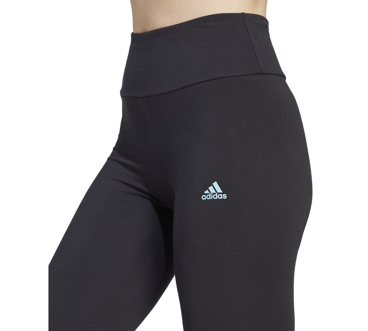 adidas Women's Linear-Logo Full Length Leggings -light Aqua