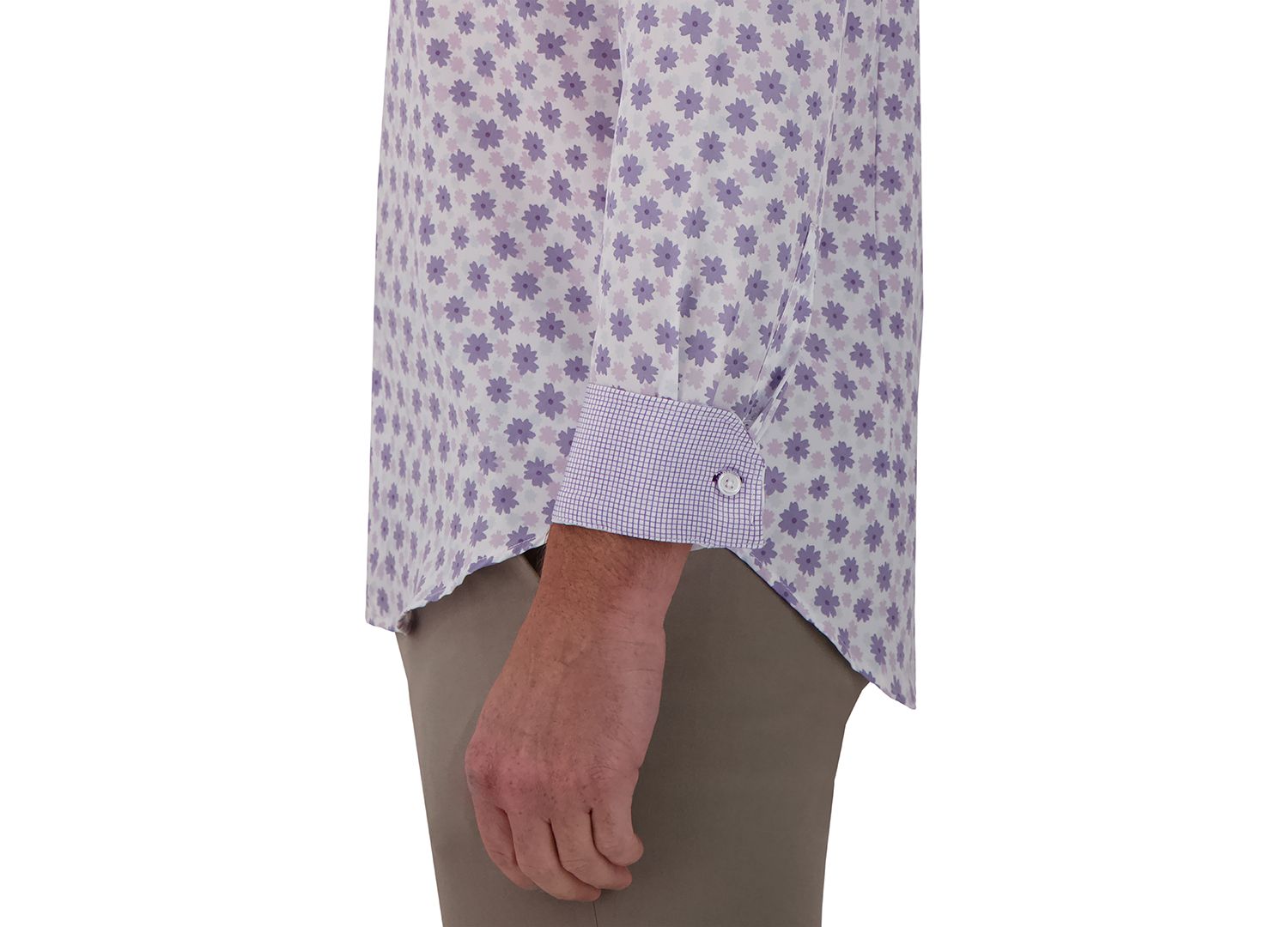 Men's Slim-Fit Floral-Print Shirt