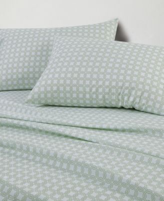 Macy's Microfiber Easy Care Printed 4-Pc. Sheet Set, Queen