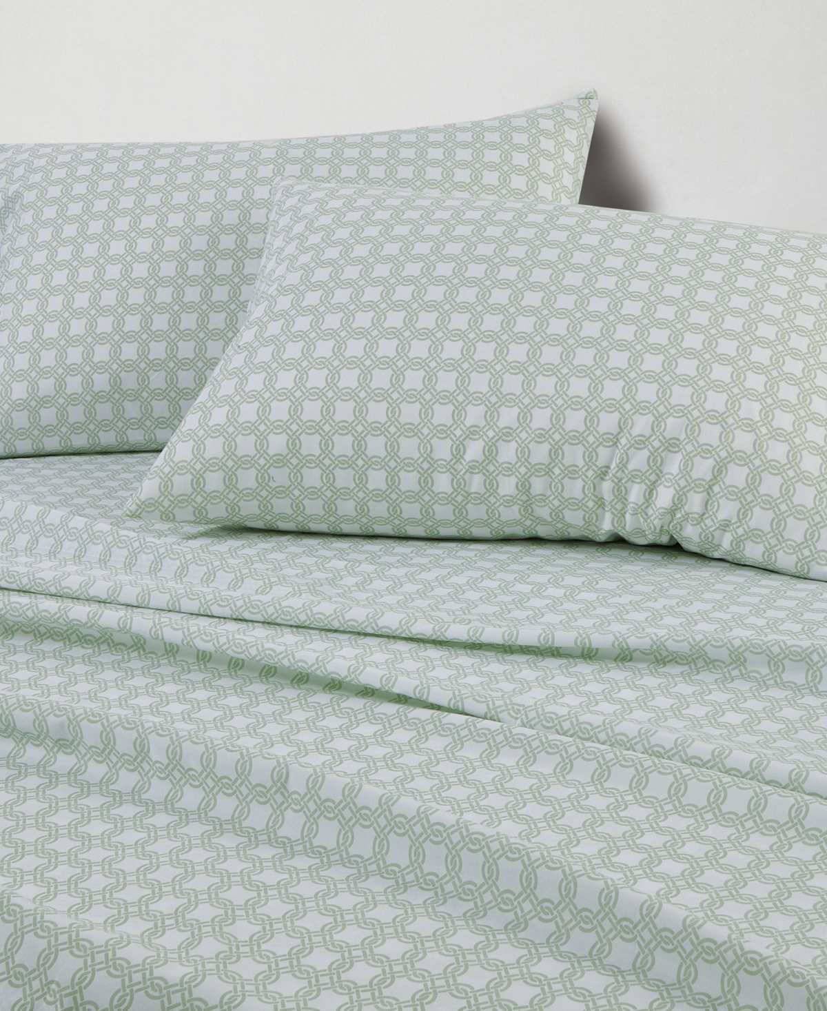 Sunham Microfiber Easy Care Printed -Pc. Sheet Set