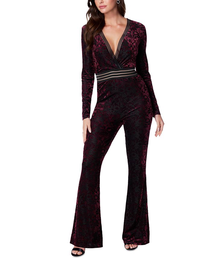 Macys velvet jumpsuit store