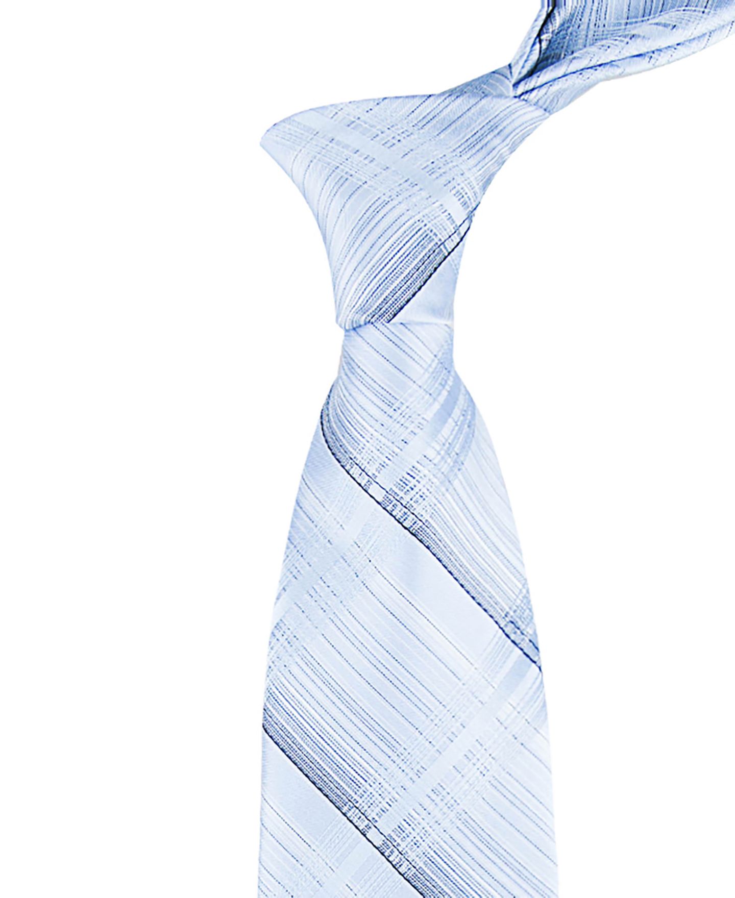 Мужской галстук Calvin Klein Ansel Shaded Plaid Tie, цвет: Светлый синий — фото 5