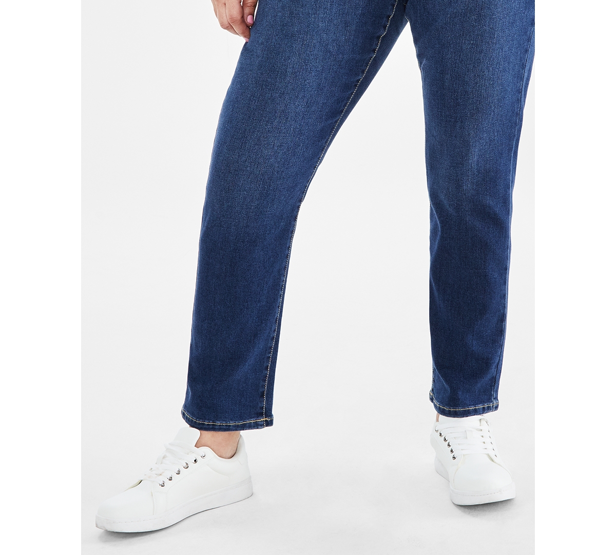 Style & Co Plus Size High-rise Straight-leg Jeans, Exclusively At Macy's In Blue
