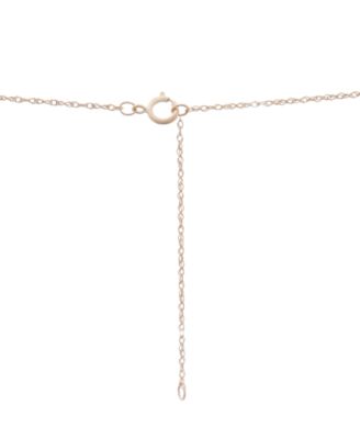 Diamond Round & Baguette Flower Pendant Necklace (1/2 ct. tw) in 14k Gold, 18" + 2" extender, Created for Macy's