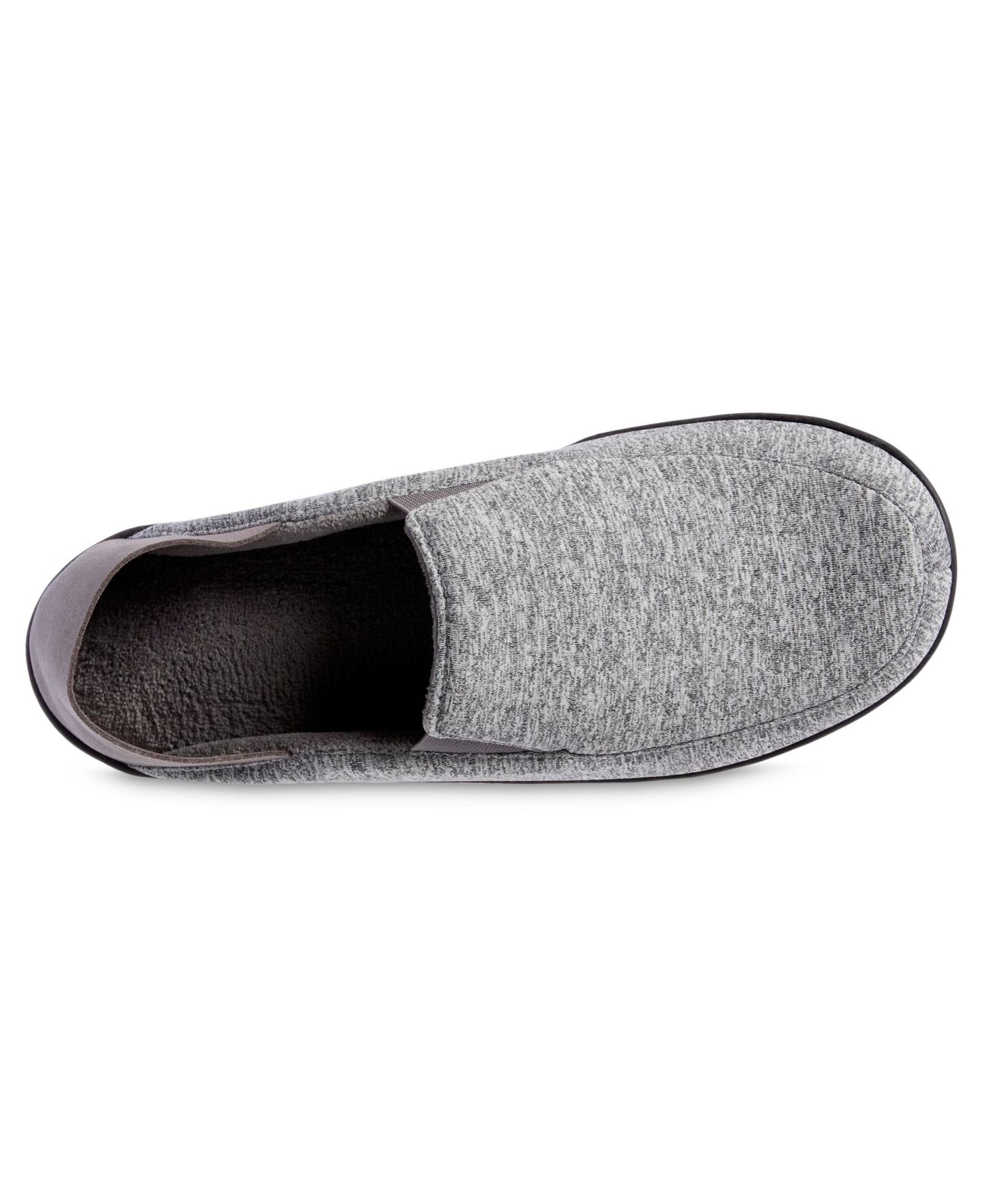 Мужские тапочки Isotoner Sport Knit Miles Closed Back Memory Foam Slipper, цвет: Пепельный — фото 4