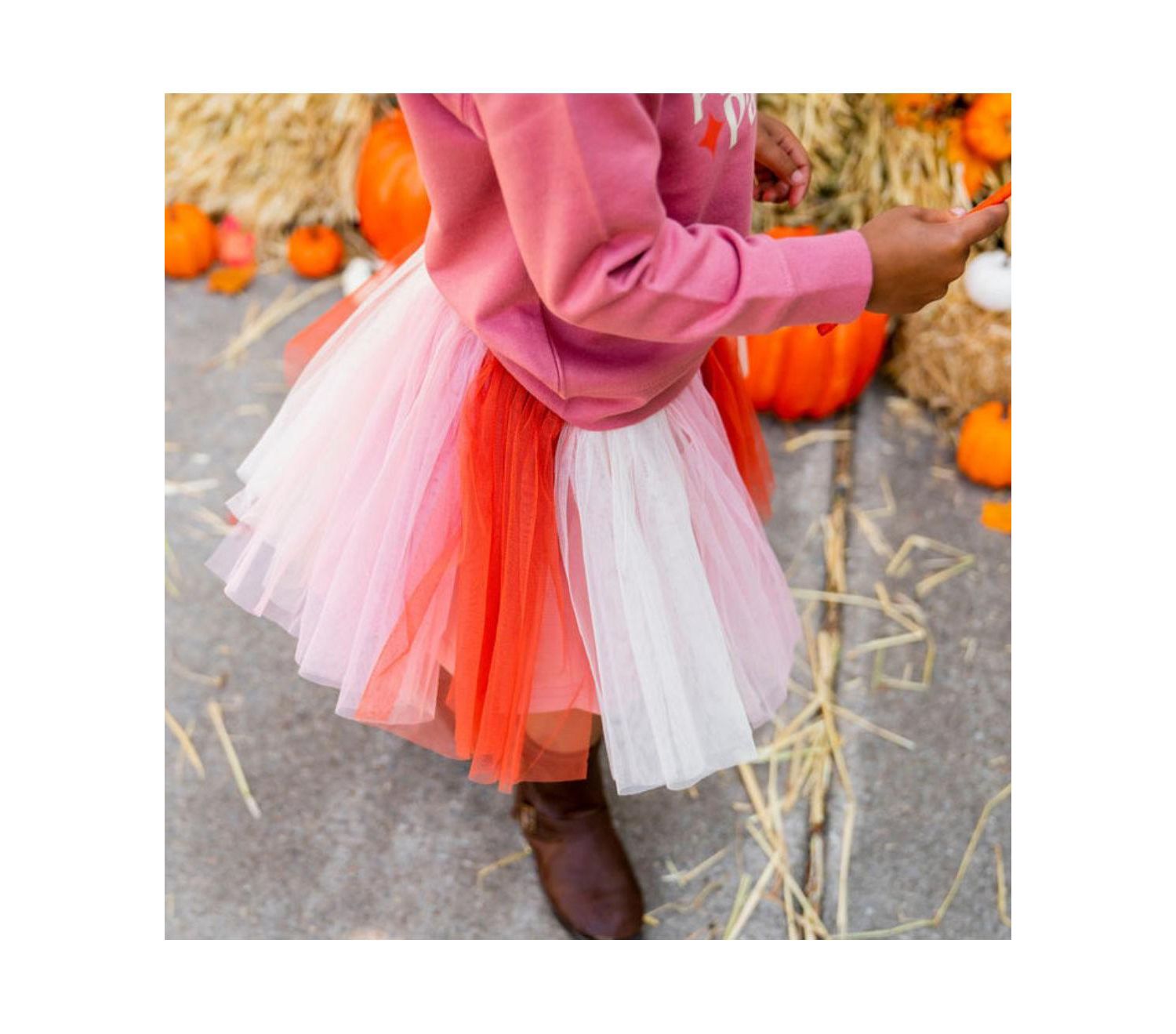 Little and Big Girls Rose Fairy Tutu Skirt