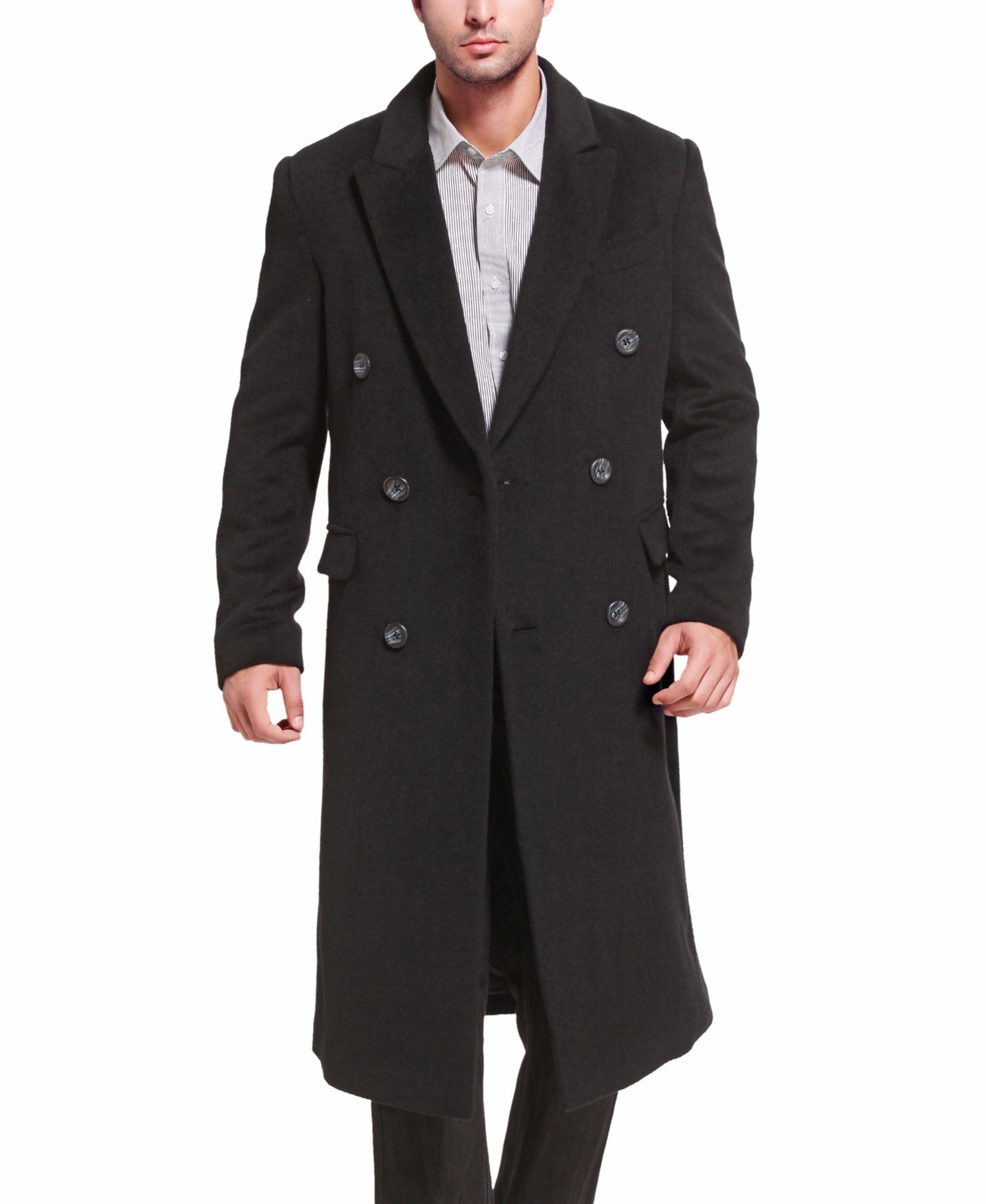 Men's Men Josh Wool Blend Double Breasted Long Coat