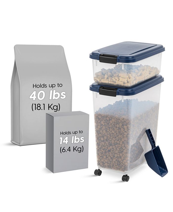 IRIS USA 3Piece Airtight Food Storage Container Combo with Scoop for