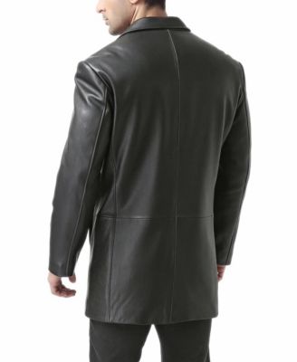 Men's Men Carter Three-Button Leather Car Coat