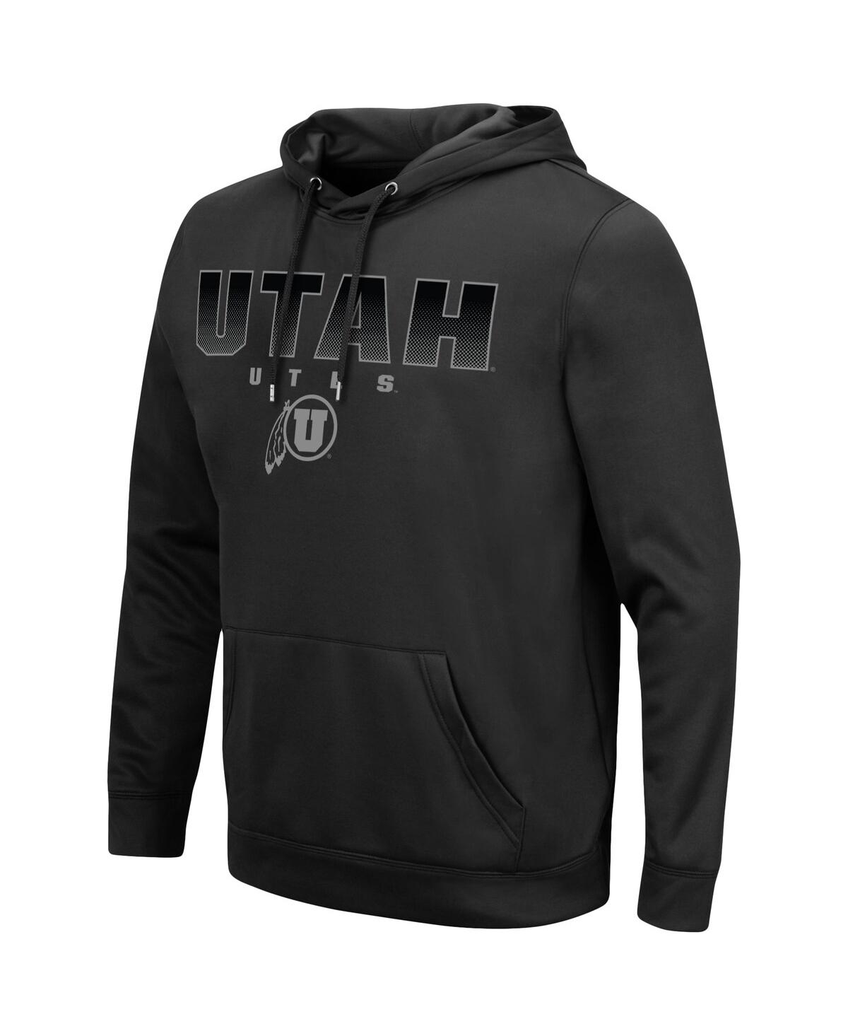 Colosseum Black Utah Utes Blackout 3.0 Pullover Hoodie In Black