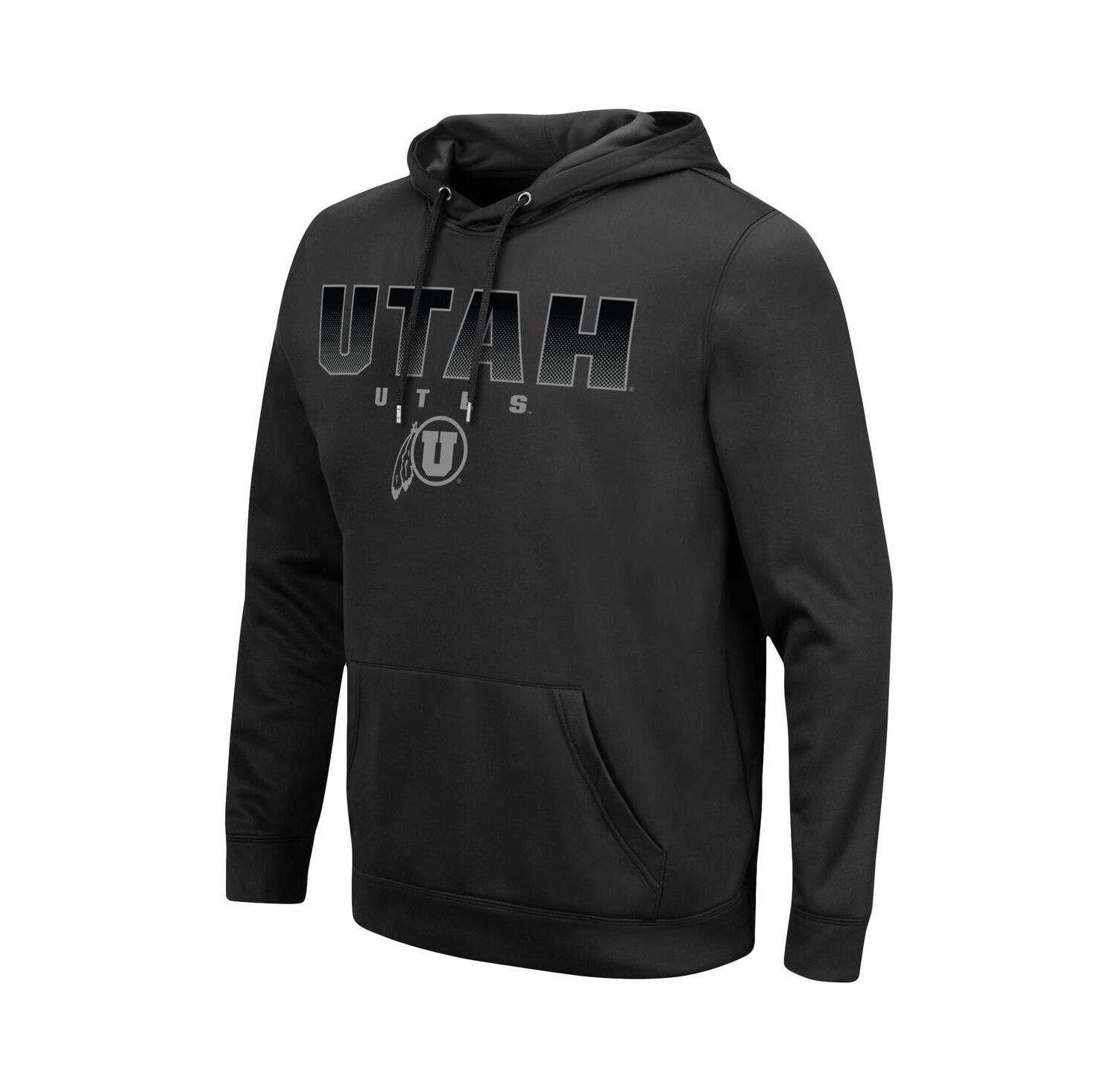 Men's Black Utah Utes Blackout 3.0 Pullover Hoodie