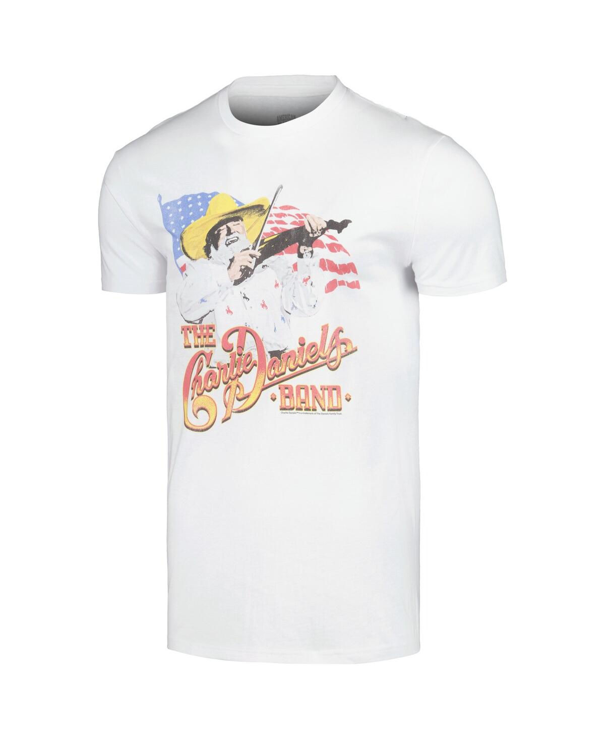 Men'sThe Charlie Daniels Band Cdb and the Flag Graphic T-shirt - White