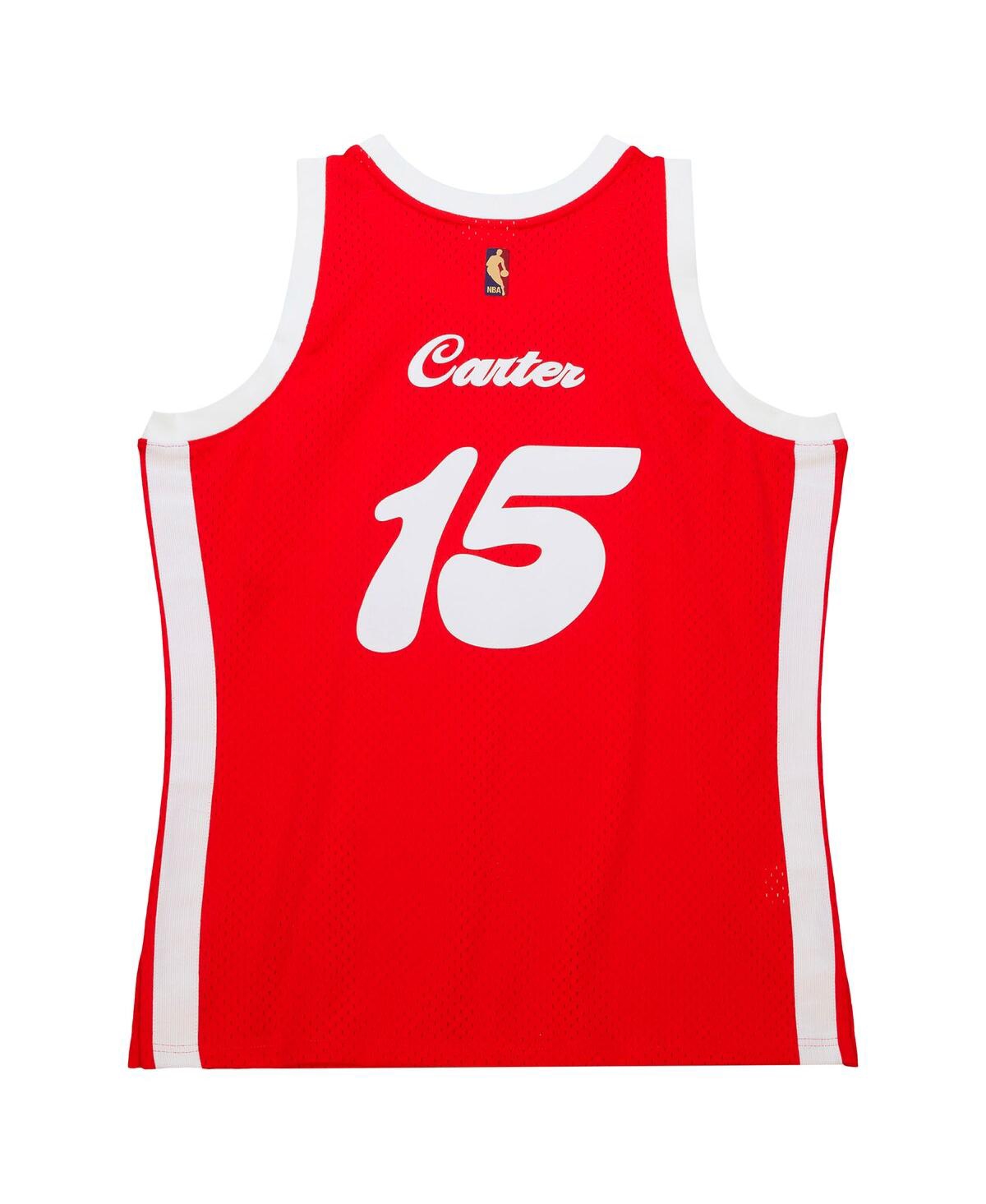 Mitchell & Ness Men's  Vince Carter Red Memphis Grizzlies Hardwood Classics Retro Name And Number T-s In Red