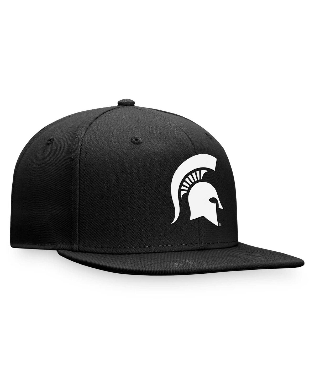 Shop Top Of The World Men's  Black Michigan State Spartans Dusk Flex Hat