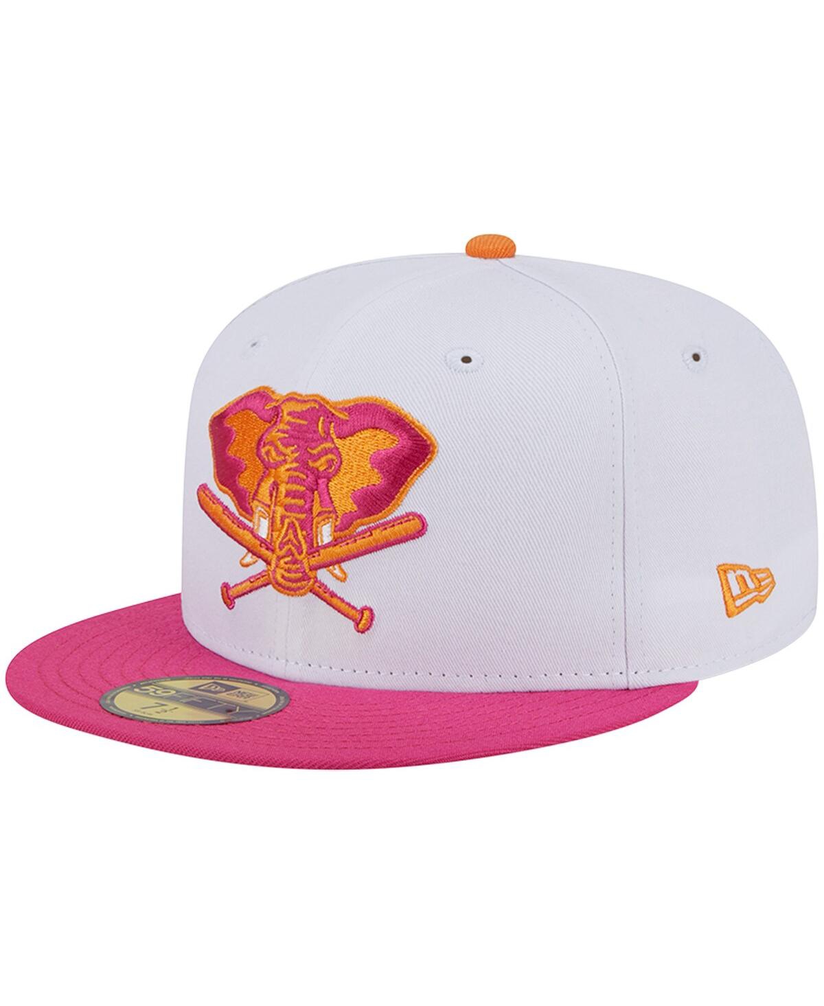 Men's New Era Pink Oakland Athletics 40th Team Anniversary 59FIFTY Fitted Hat - Pink