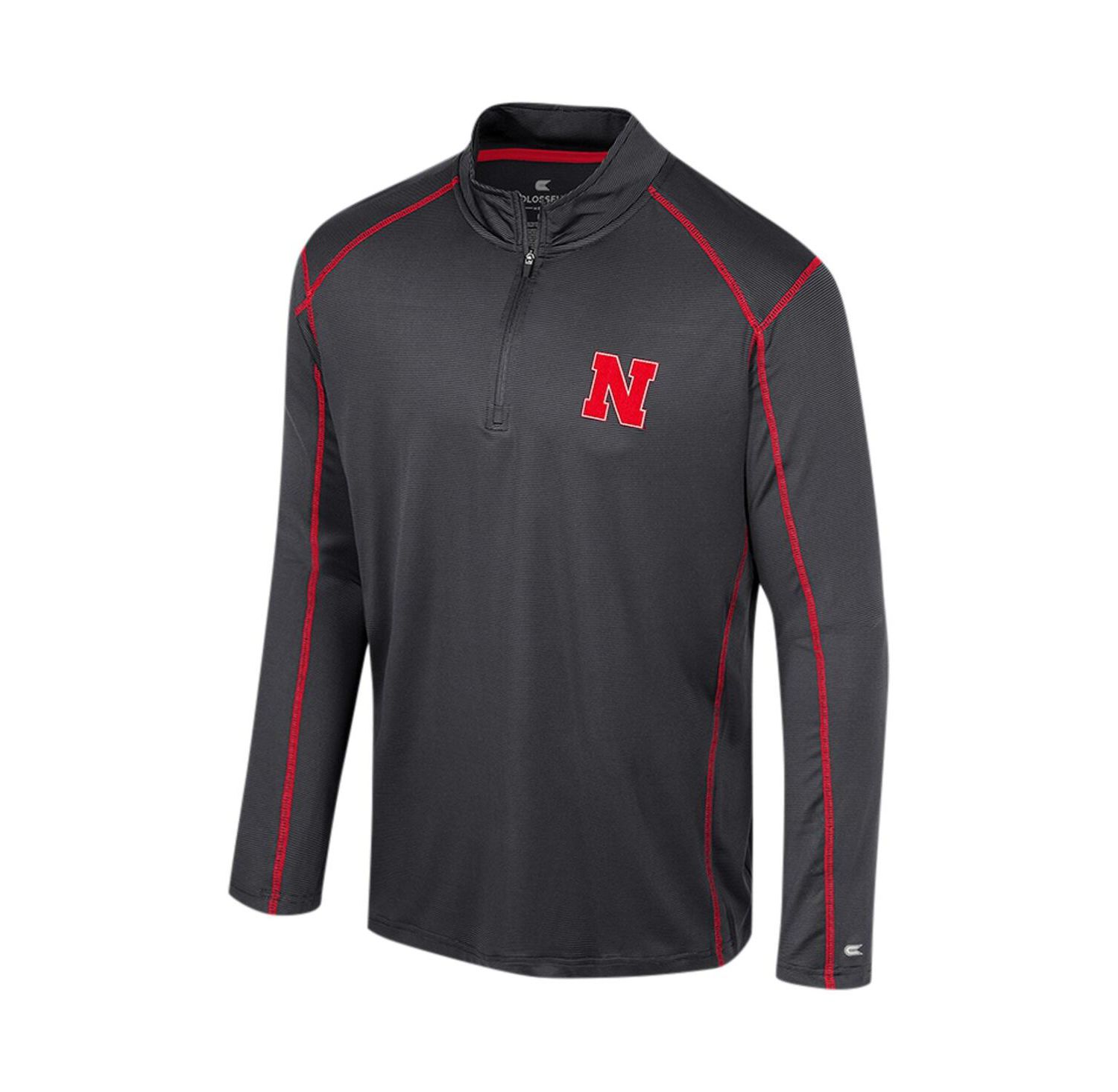 Men's Black Nebraska Huskers Cameron Quarter-Zip Windshirt