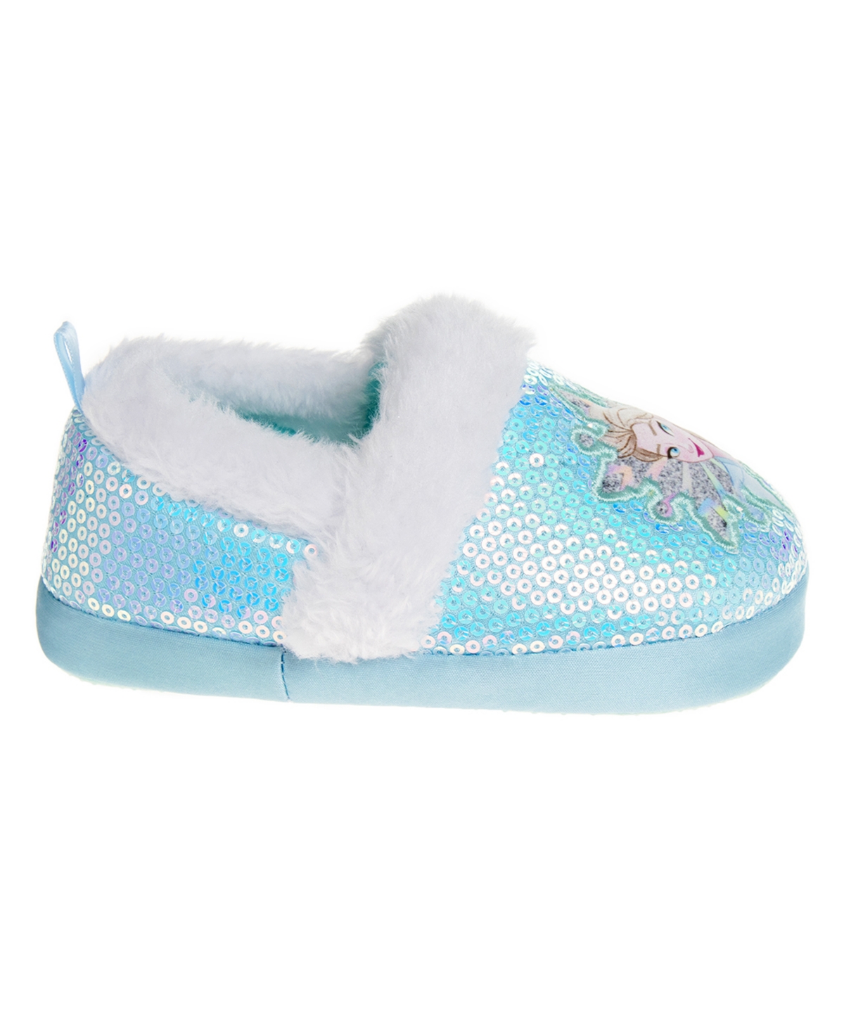 Shop Disney Toddler Girls Frozen Cheerful Sisters Dual Sizes House Slippers In Blue