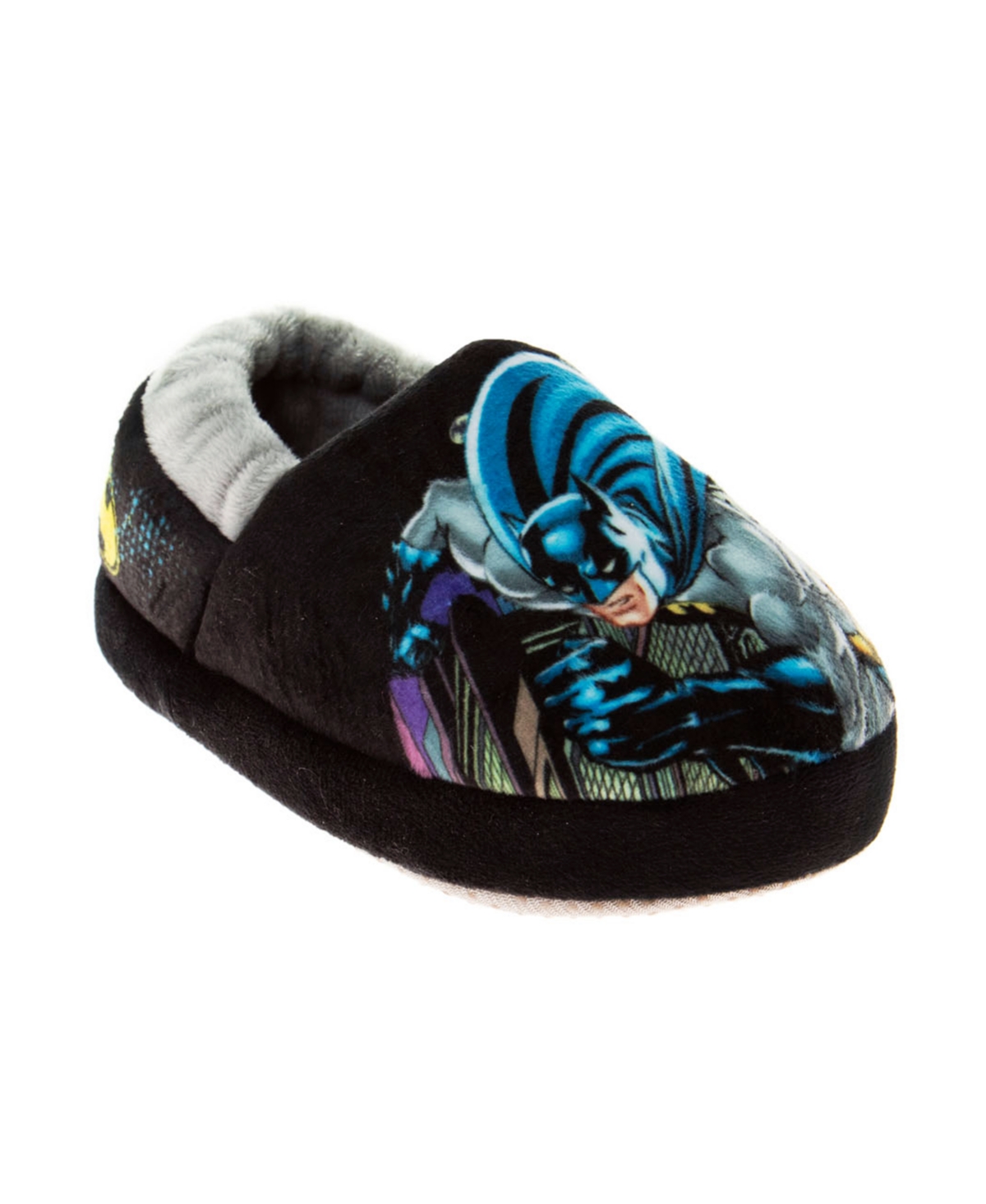 Shop Warner Brothers Toddler Boys Batman Dual Sizes House Slippers In Black,yellow