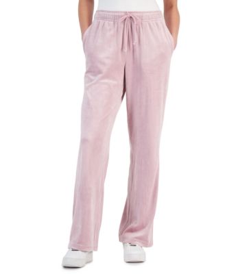 Hippie Rose - Juniors' Ribbed Velour Wide-Leg Pants