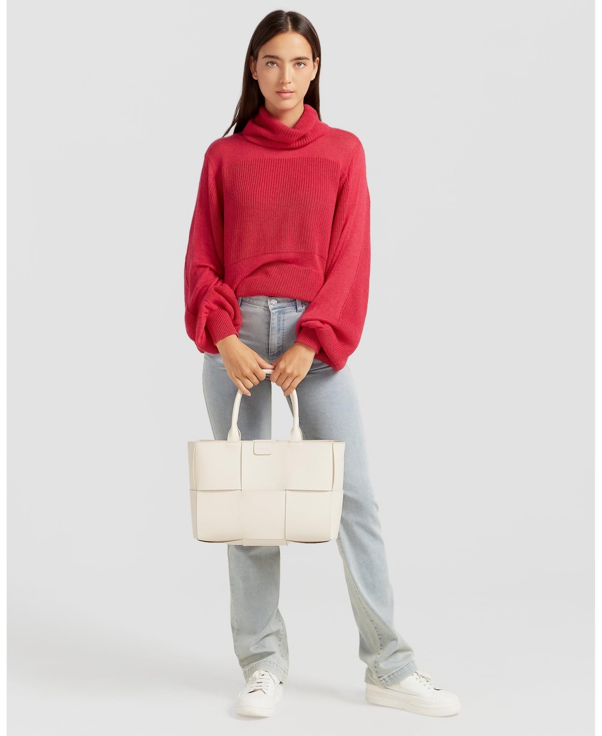 Belle & Bloom Women's Nevermind Sheer Panelled Knit Sweater