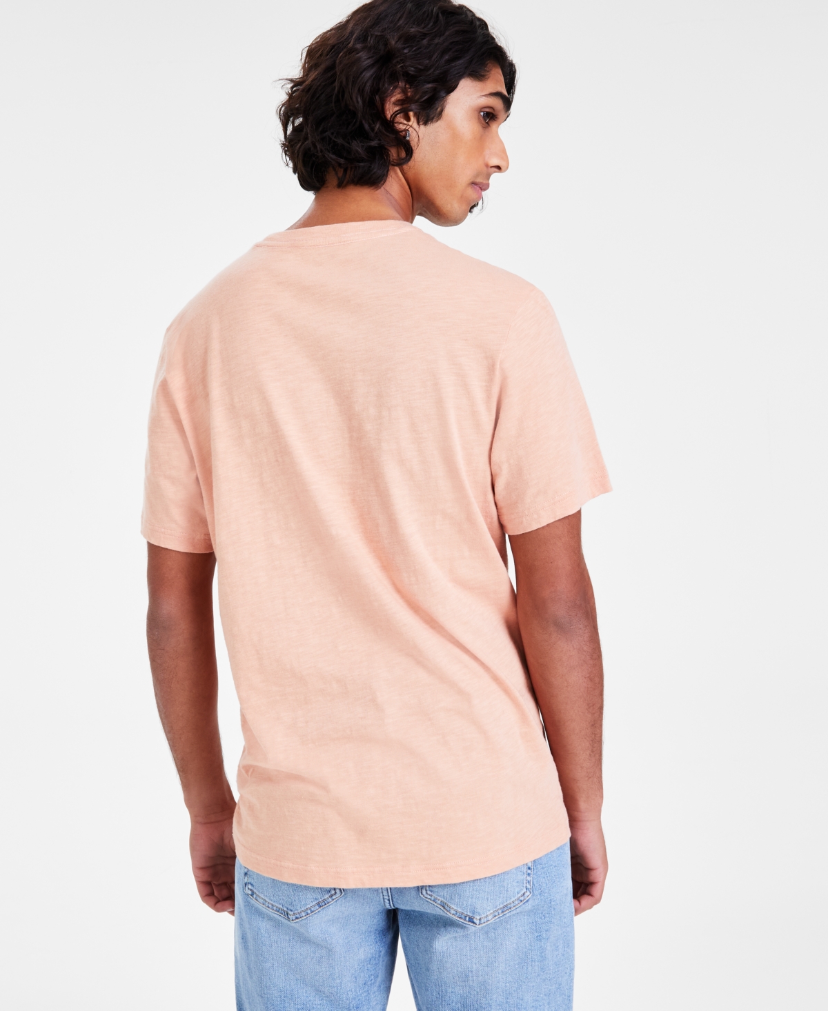 Shop Sun + Stone Men's Catch The Waves Graphic T-shirt, Created For Macy's In Spiced Peach