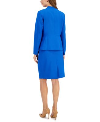 Petite Two-Button Jacket & Pencil Skirt Suit Set