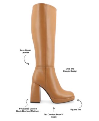 Women's Mylah Platform Block Heel Knee High Boots
