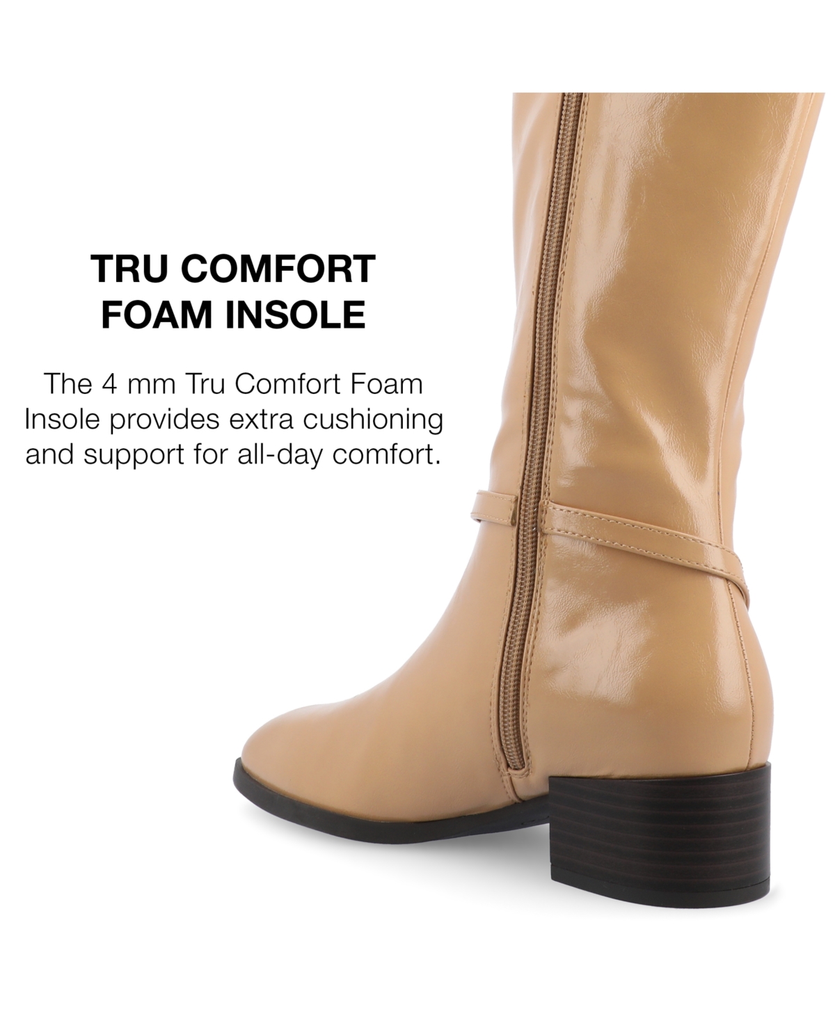 Journee Collection Women's Rhianah Wide Width Wide Calf Block Heel Knee High Riding Boots