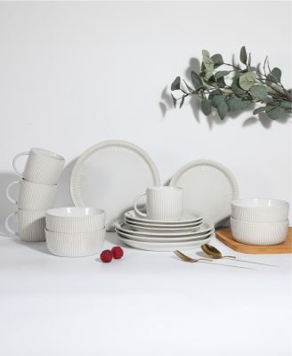 Parchment Embossed 16 Pc. Dinnerware Set, Service for 4