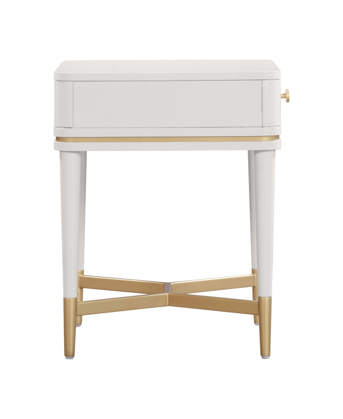 Tov Furniture 1 Piece Wood 1 Drawer Nightstand In Gray