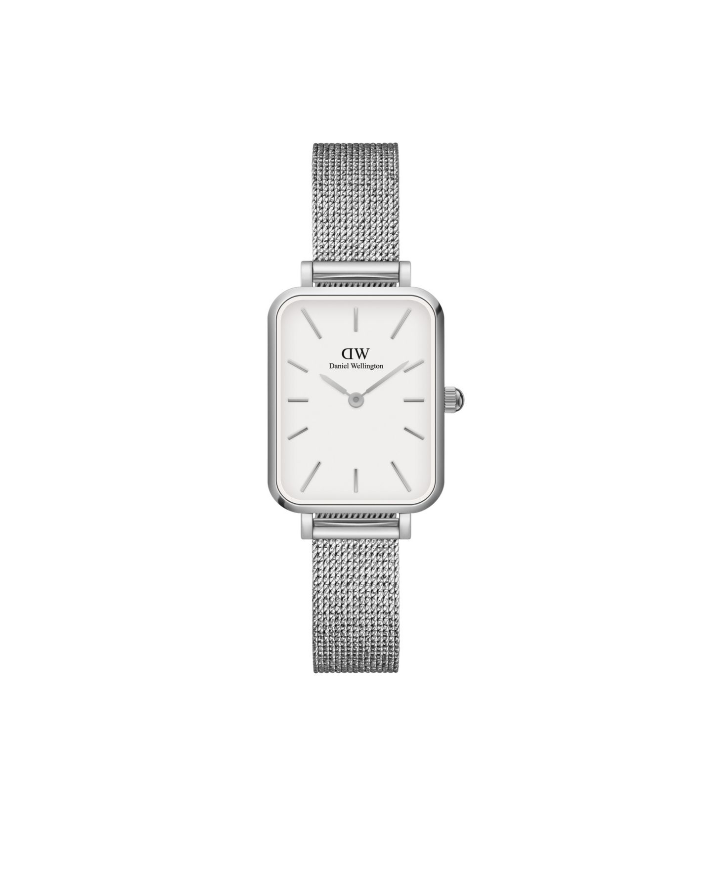 Женские часы Daniel Wellington Quadro Sterling Silver-Tone Stainless Steel Watch 20 x 26mm — фото 1