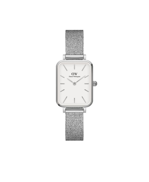 Женские часы Daniel Wellington Quadro Sterling Silver-Tone Stainless Steel Watch 20 x 26mm