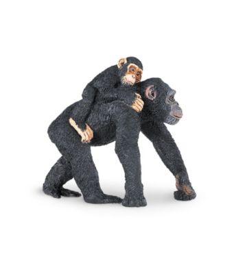 Chimpanzee With Baby Wild Safari Animal Figure