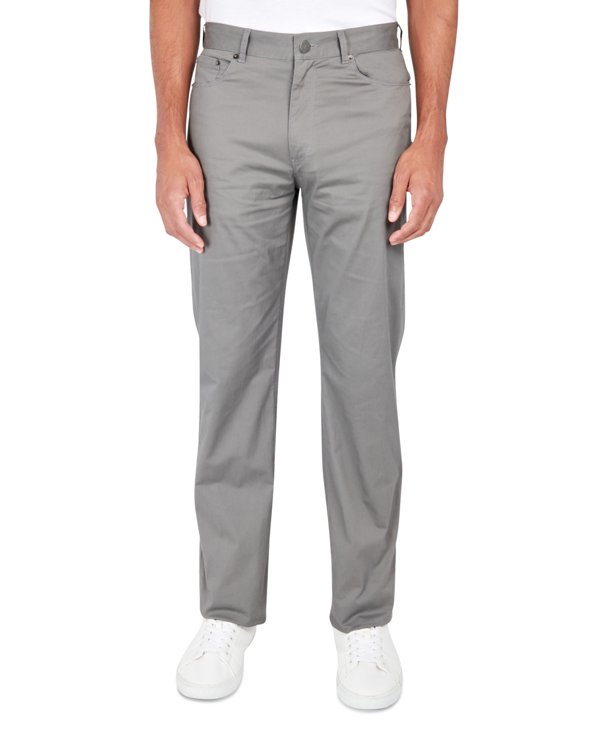 Men's Classic-Fit Stretch Five-Pocket Pants - Dk Grey