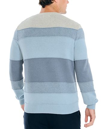 Nautica Men s Striped Long Sleeve Crewneck Sweater Macy s