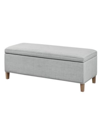 Martha Stewart Caymus 48" Wide Rectangular Fabric Soft Close Storage Bench
