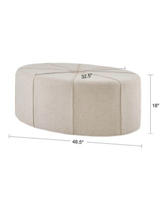 Ferris 48.5" Wide Fabric Oval Ottoman