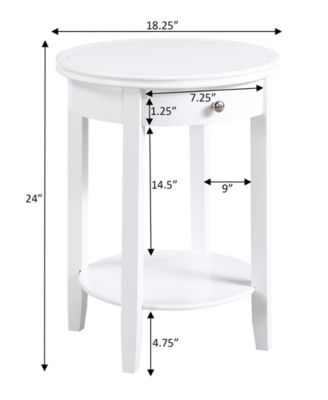 18.25" Rubber wood AH Baldwin End Table
