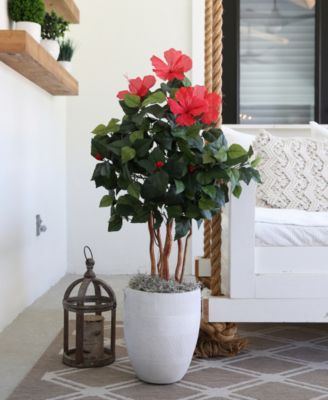 36" Artificial Hibiscus Tree