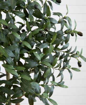 72" Artificial Olive Tree with Decorative Planter